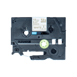 Tze MPCA34 TZe R234 Ribbon Tape Cassette – Gold on White
